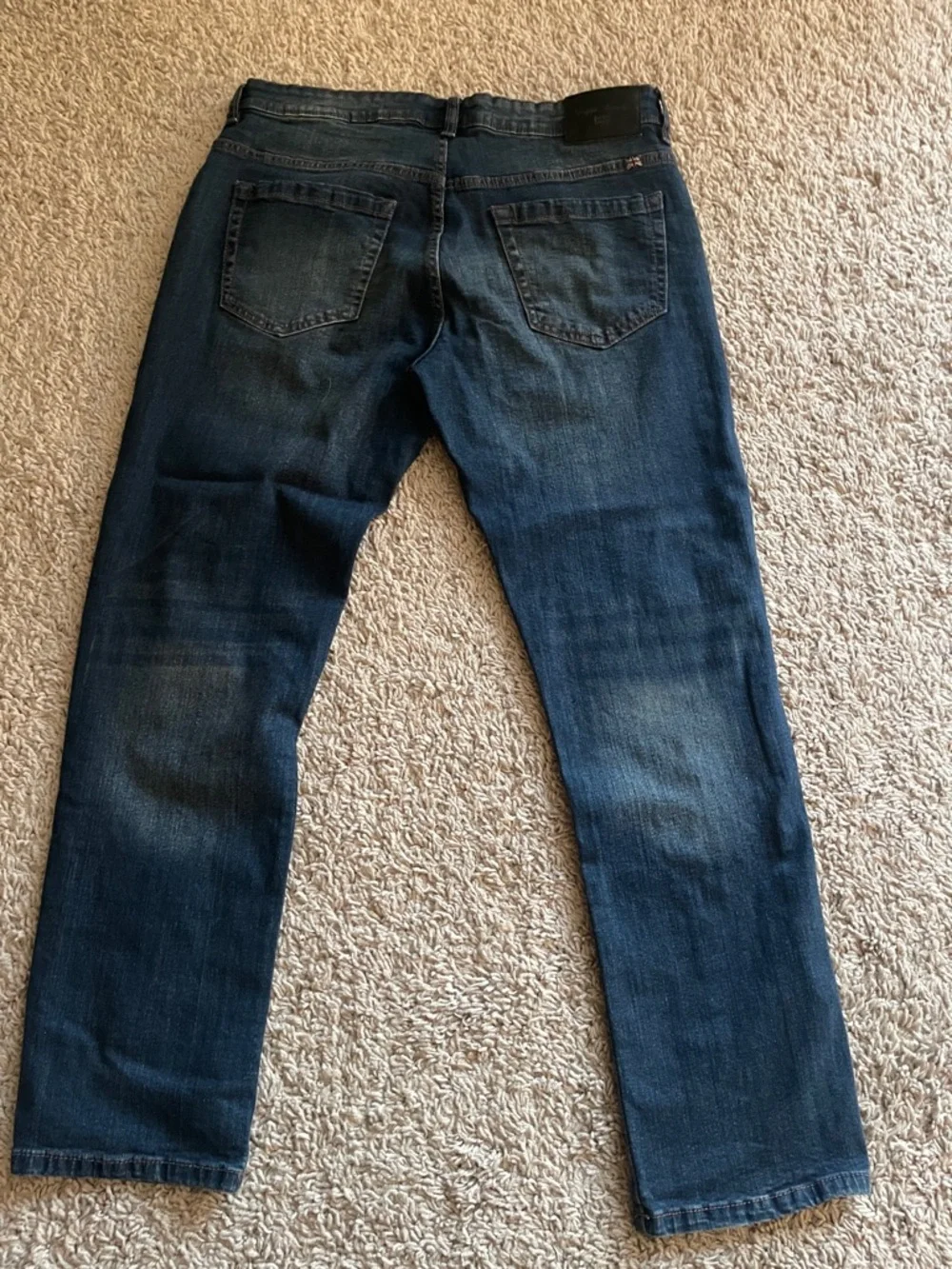 English Laundry Men's Sutton Slim Straight Dark Blue Jeans